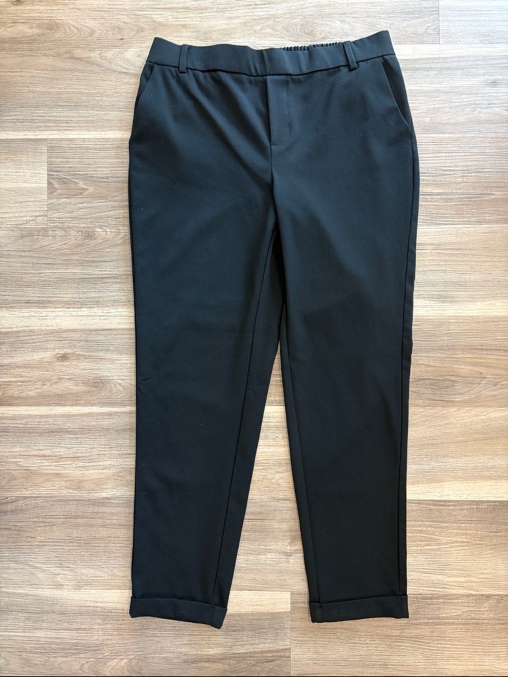 Vero Moda Black Pull on Cropped Tapered Ankle Pants